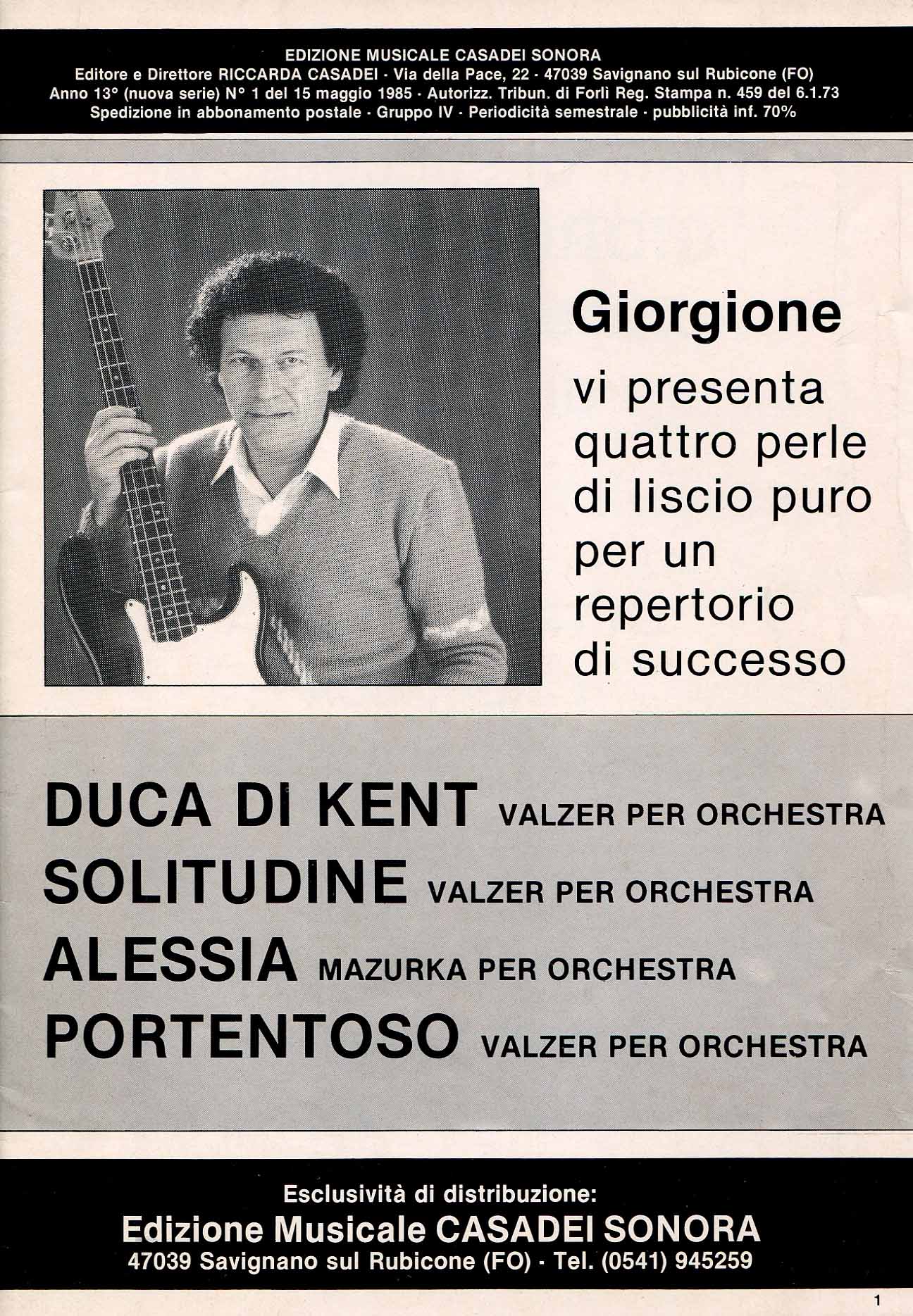 Duca di Kent: valzer per orchestra